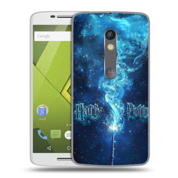 Пластиковый чехол на Motorola Moto X Play с принтом Harry Potter Гарри Поттер