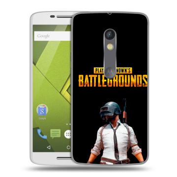 Пластиковый чехол на Motorola Moto X Play с принтом PUGB ПАГБ