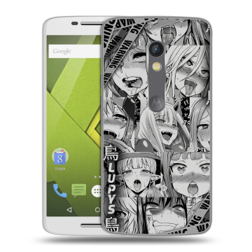 Пластиковый чехол на Motorola Moto X Play с принтом Ahegao Ахегао Аниме Пластиковый чехол на Motorola Moto X Play с принтом Ahegao Ахегао Аниме