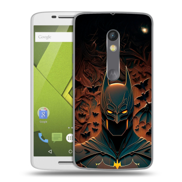 Пластиковый чехол на Motorola Moto X Play с принтом Batman Бэтмен Пластиковый чехол на Motorola Moto X Play с принтом Batman Бэтмен
