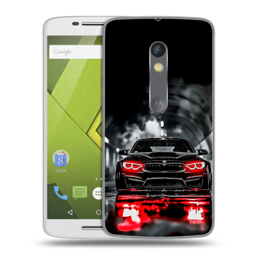 Пластиковый чехол на Motorola Moto X Play с принтом BMW БМВ