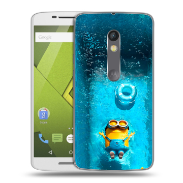 Пластиковый чехол на Motorola Moto X Play с принтом Миньоны