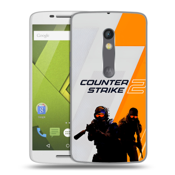 Пластиковый чехол на Motorola Moto X Play с принтом Counter Strike