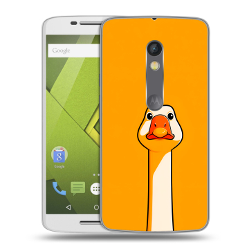 Пластиковый чехол на Motorola Moto X Play с принтом Смешная утка Пластиковый чехол на Motorola Moto X Play с принтом Смешная утка