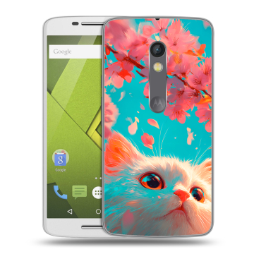 Пластиковый чехол на Motorola Moto X Play с принтом Красивый кот Пластиковый чехол на Motorola Moto X Play с принтом Красивый кот
