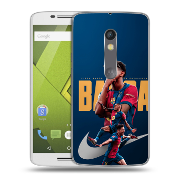 Пластиковый чехол на Motorola Moto X Play с принтом Барселона Barca Yamal 