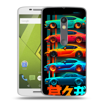 Пластиковый чехол на Motorola Moto X Play с принтом машины тачки Пластиковый чехол на Motorola Moto X Play с принтом машины тачки