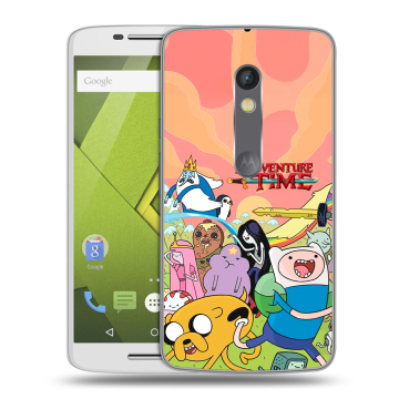 Пластиковый чехол на Motorola Moto X Play с принтом Adventure time Время приключений Пластиковый чехол на Motorola Moto X Play с принтом Adventure time Время приключений
