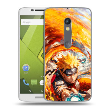 Пластиковый чехол на Motorola Moto X Play с принтом Аниме Наруто Naruto