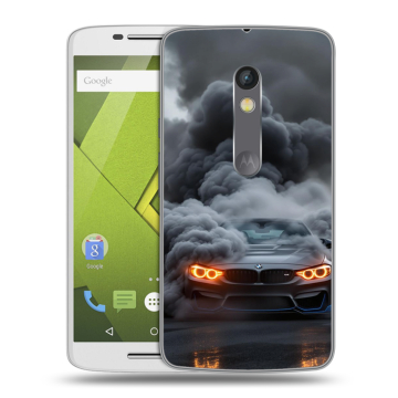 Пластиковый чехол на Motorola Moto X Play с принтом BMW БМВ