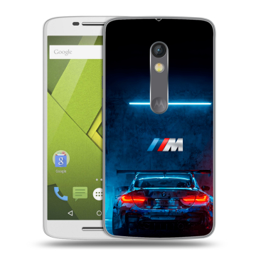 Пластиковый чехол на Motorola Moto X Play с принтом BMW БМВ
