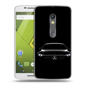 Пластиковый чехол на Motorola Moto X Play с принтом Mercedes Мерседес