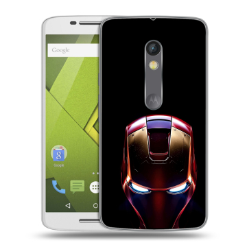Пластиковый чехол на Motorola Moto X Play с принтом IronMan Железный человек