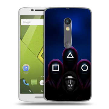 Пластиковый чехол на Motorola Moto X Play с принтом Игра Кальмара Пластиковый чехол на Motorola Moto X Play с принтом Игра Кальмара