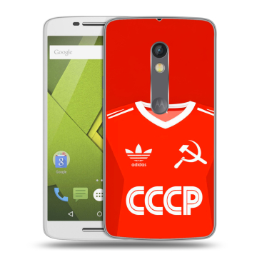 Пластиковый чехол на Motorola Moto X Play с принтом Флаг Герб СССР Пластиковый чехол на Motorola Moto X Play с принтом Флаг Герб СССР