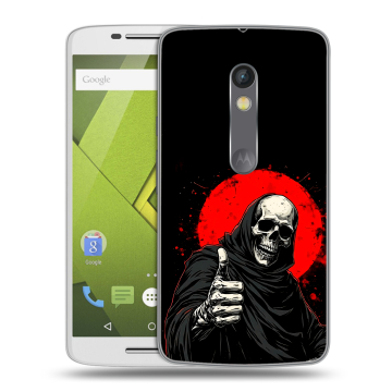 Пластиковый чехол на Motorola Moto X Play с принтом смешной скелет Пластиковый чехол на Motorola Moto X Play с принтом смешной скелет