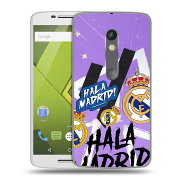 Пластиковый чехол на Motorola Moto X Play с принтом Real Madrid Реал Мадрид