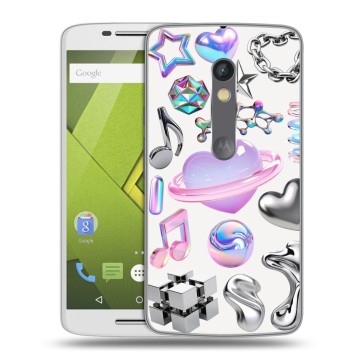 Пластиковый чехол на Motorola Moto X Play с принтом Y2K