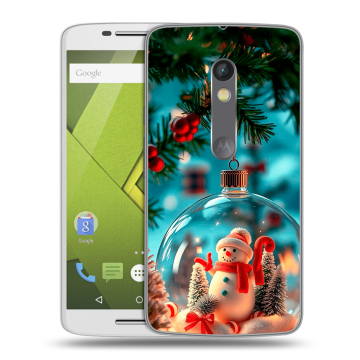 Пластиковый чехол на Motorola Moto X Play с принтом Новый год Пластиковый чехол на Motorola Moto X Play с принтом Новый год