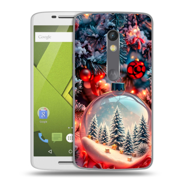 Пластиковый чехол на Motorola Moto X Play с принтом Новый год Пластиковый чехол на Motorola Moto X Play с принтом Новый год