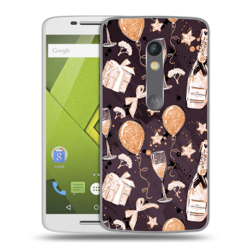 Пластиковый чехол на Motorola Moto X Play с принтом Новый год Пластиковый чехол на Motorola Moto X Play с принтом Новый год