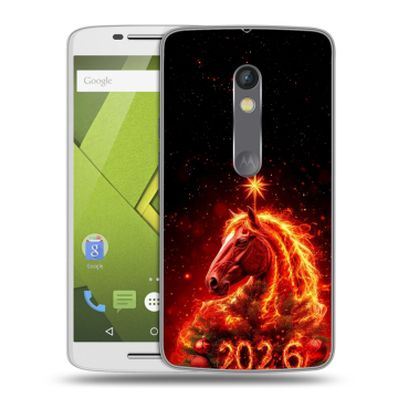Пластиковый чехол на Motorola Moto X Play с принтом Новый год Пластиковый чехол на Motorola Moto X Play с принтом Новый год