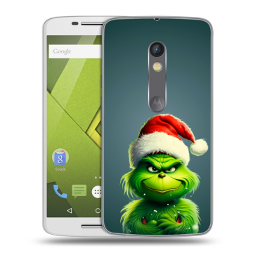 Пластиковый чехол на Motorola Moto X Play с принтом Новый год