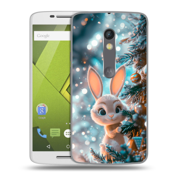 Пластиковый чехол на Motorola Moto X Play с принтом Новый год