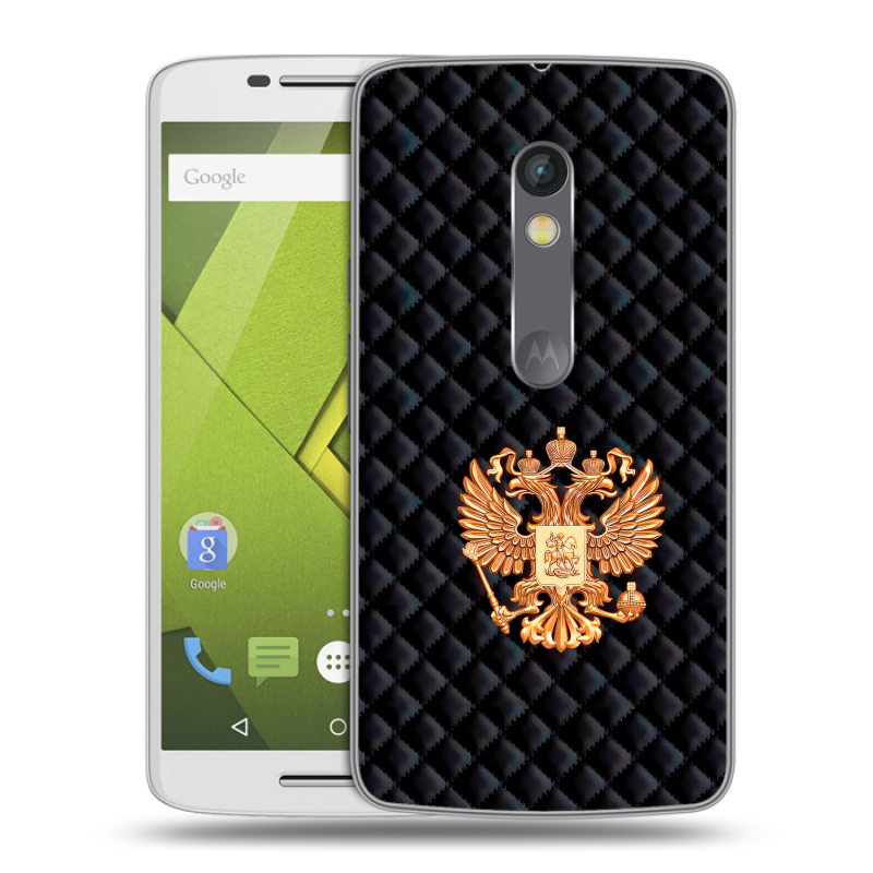 Пластиковый чехол на Motorola Moto X Play с принтом Герб России принт Пластиковый чехол на Motorola Moto X Play с принтом Герб России принт