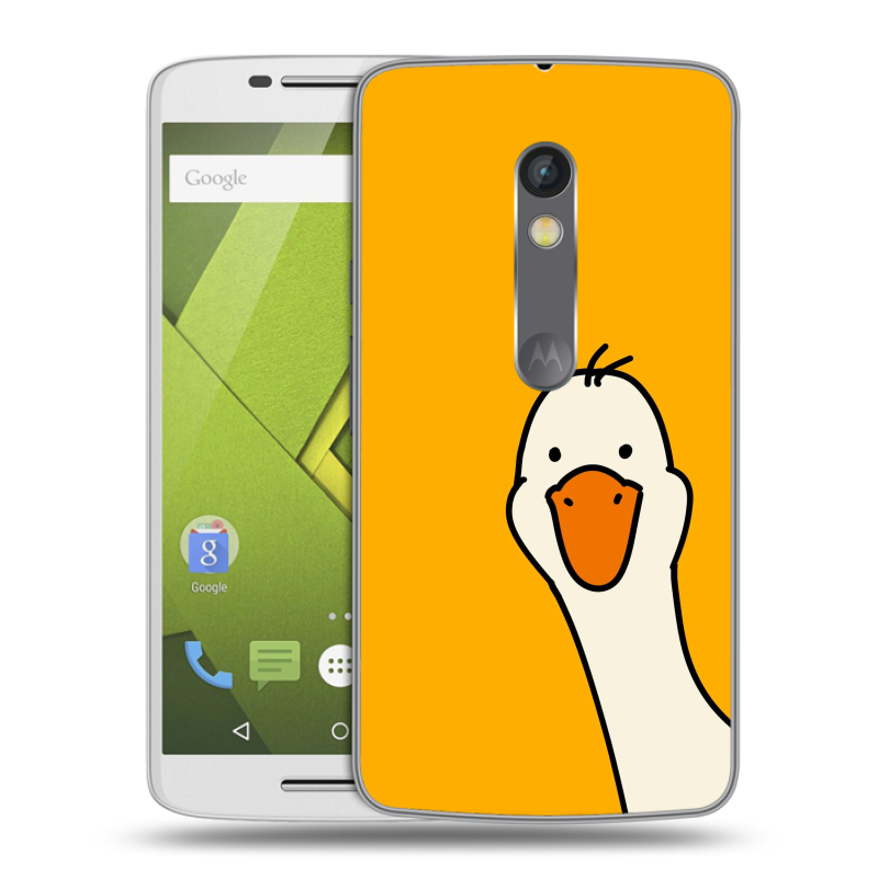 Пластиковый чехол на Motorola Moto X Play с принтом Утка Пластиковый чехол на Motorola Moto X Play с принтом Утка