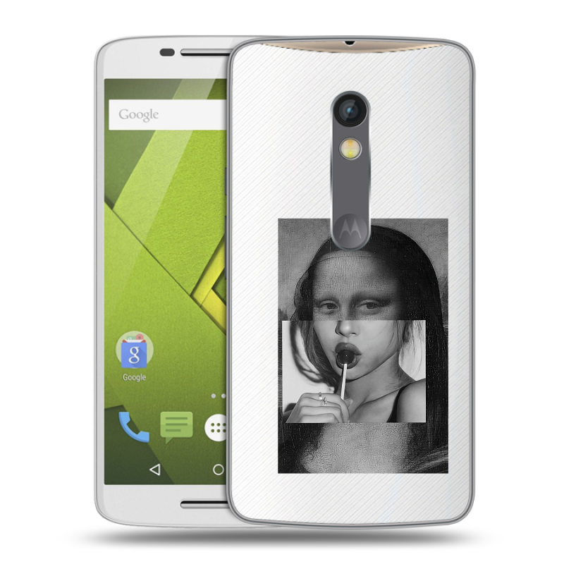 Пластиковый чехол на Motorola Moto X Play с принтом Мона Лиза Пластиковый чехол на Motorola Moto X Play с принтом Мона Лиза