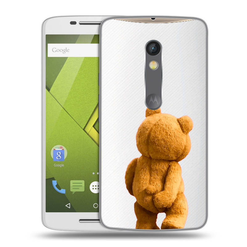 Пластиковый чехол на Motorola Moto X Play с принтом Медведь Пластиковый чехол на Motorola Moto X Play с принтом Медведь