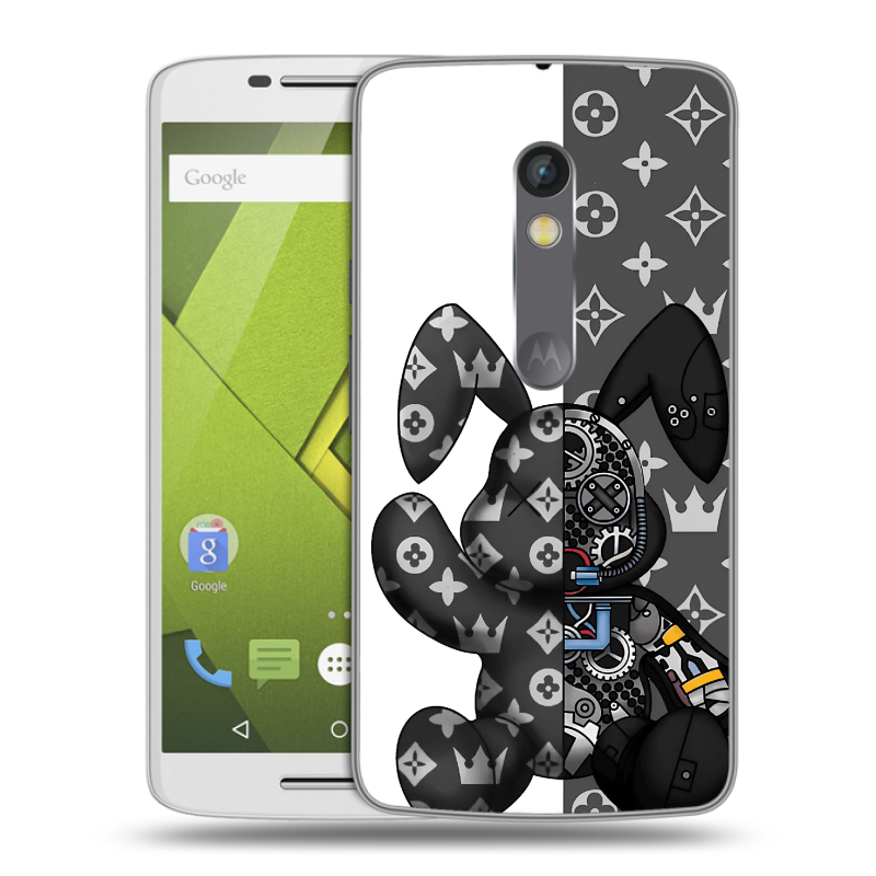 Пластиковый чехол на Motorola Moto X Play с принтом Луи робот Пластиковый чехол на Motorola Moto X Play с принтом Луи робот