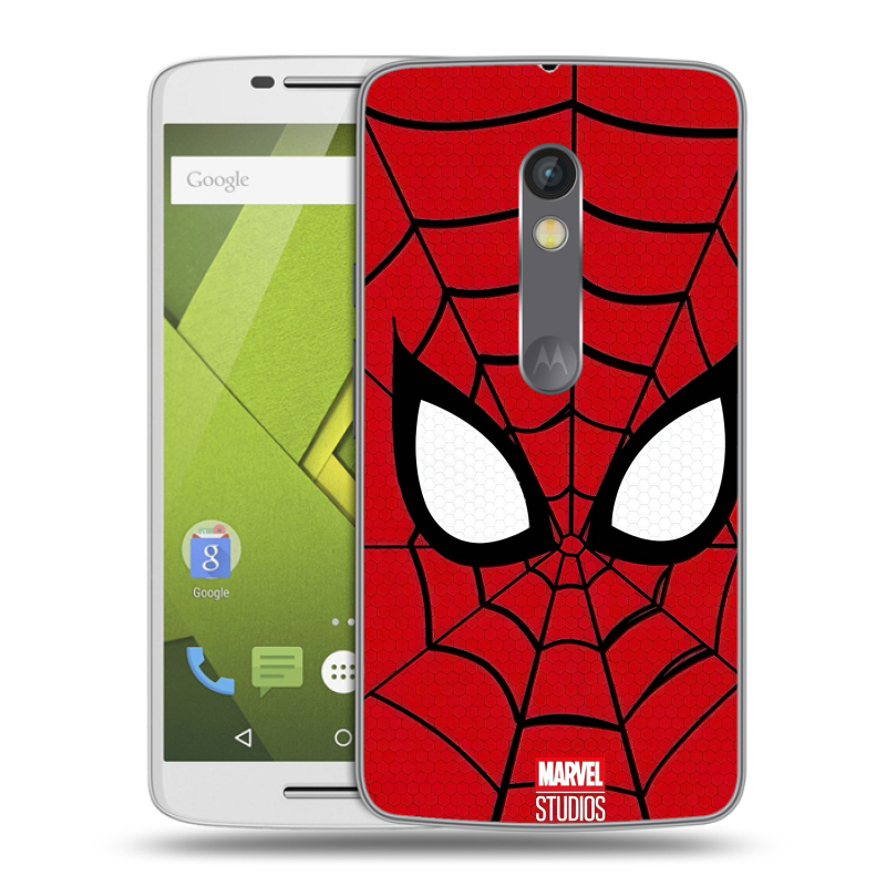 Пластиковый чехол на Motorola Moto X Play с принтом человек паук spiderman Пластиковый чехол на Motorola Moto X Play с принтом человек паук spiderman