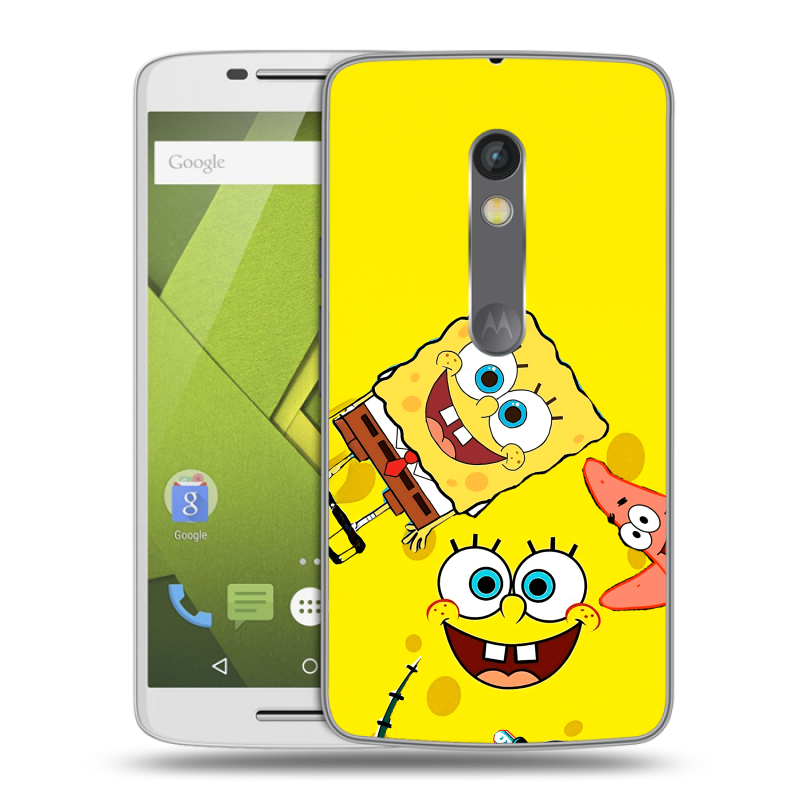 Пластиковый чехол на Motorola Moto X Play с принтом Спанч боб Спанчбоб Пластиковый чехол на Motorola Moto X Play с принтом Спанч боб Спанчбоб