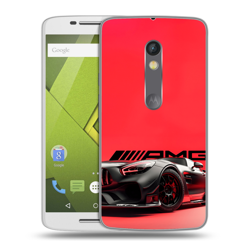Пластиковый чехол на Motorola Moto X Play с принтом Мерседес Mercedes AMG Пластиковый чехол на Motorola Moto X Play с принтом Мерседес Mercedes AMG