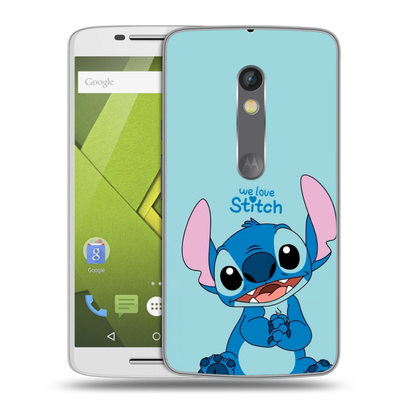 Пластиковый чехол на Motorola Moto X Play с принтом Лило и Стич Пластиковый чехол на Motorola Moto X Play с принтом Лило и Стич