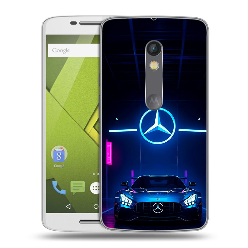 Пластиковый чехол на Motorola Moto X Play с принтом Mercedes Мерседес Пластиковый чехол на Motorola Moto X Play с принтом Mercedes Мерседес