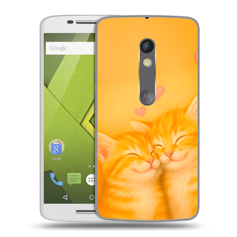 Пластиковый чехол на Motorola Moto X Play с принтом Милые котята Пластиковый чехол на Motorola Moto X Play с принтом Милые котята
