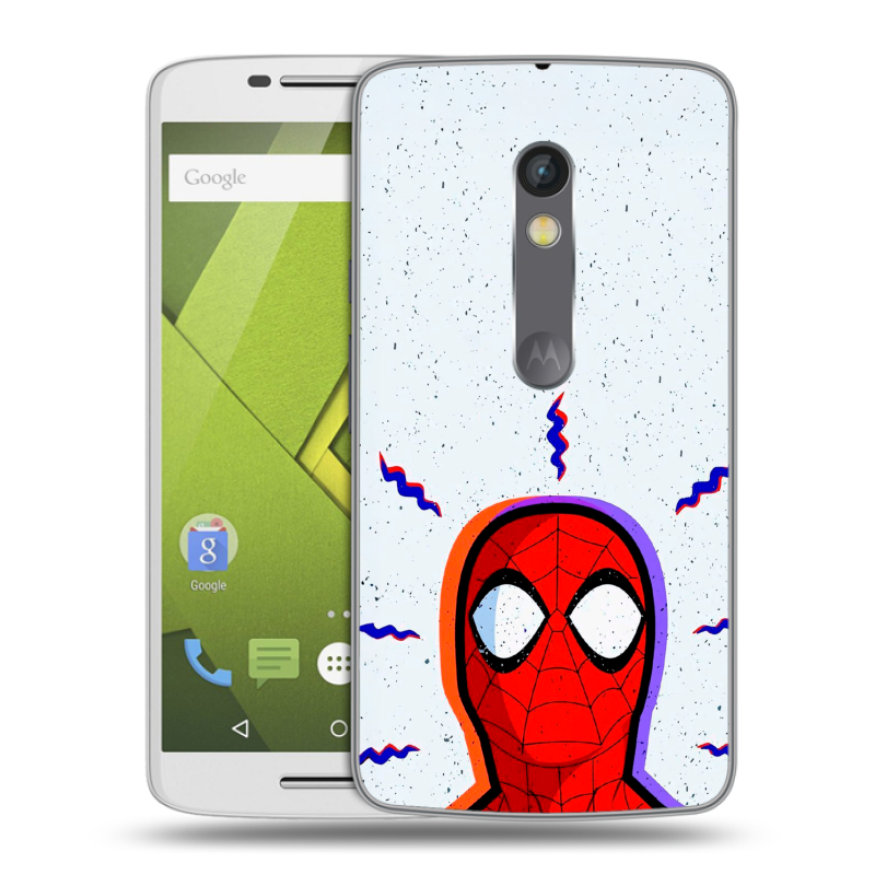 Пластиковый чехол на Motorola Moto X Play с принтом Spiderman Человек паук Пластиковый чехол на Motorola Moto X Play с принтом Spiderman Человек паук