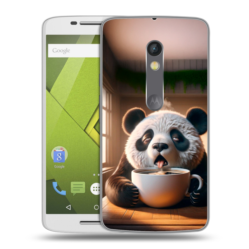 Пластиковый чехол на Motorola Moto X Play с принтом смешная панда Пластиковый чехол на Motorola Moto X Play с принтом смешная панда