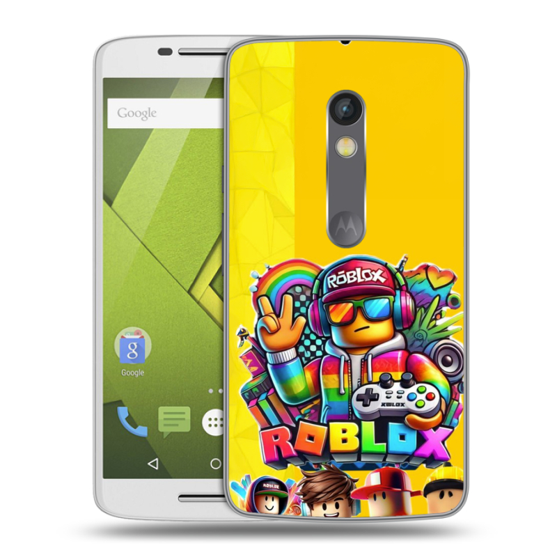 Пластиковый чехол на Motorola Moto X Play с принтом Roblox Роблокс Пластиковый чехол на Motorola Moto X Play с принтом Roblox Роблокс