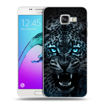 Силиконовый чехол на Samsung Galaxy A5 (2016) с принтом Темный леопард Силиконовый чехол на Samsung Galaxy A5 (2016) с принтом Темный леопард