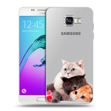 Силиконовый чехол на Samsung Galaxy A5 (2016) с принтом Кошки Силиконовый чехол на Samsung Galaxy A5 (2016) с принтом Кошки