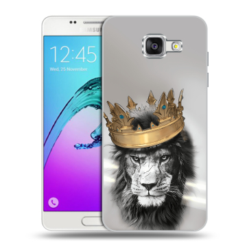 Силиконовый чехол на Samsung Galaxy A5 (2016) с принтом Лев с короной Силиконовый чехол на Samsung Galaxy A5 (2016) с принтом Лев с короной