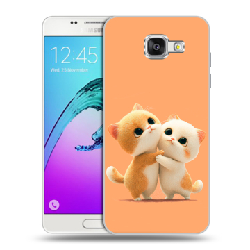 Силиконовый чехол на Samsung Galaxy A5 (2016) с принтом Милые котики Силиконовый чехол на Samsung Galaxy A5 (2016) с принтом Милые котики