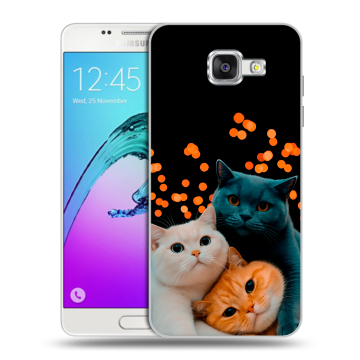 Силиконовый чехол на Samsung Galaxy A5 (2016) с принтом Кошки Силиконовый чехол на Samsung Galaxy A5 (2016) с принтом Кошки
