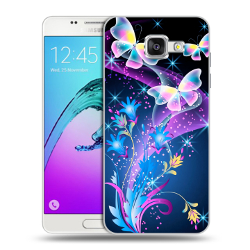 Силиконовый чехол на Samsung Galaxy A5 (2016) с принтом Бабочки