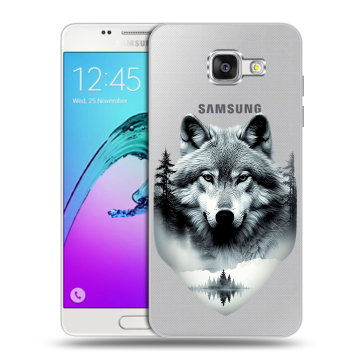 Силиконовый чехол на Samsung Galaxy A5 (2016) с принтом Волк в лесу Силиконовый чехол на Samsung Galaxy A5 (2016) с принтом Волк в лесу