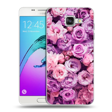 Силиконовый чехол на Samsung Galaxy A5 (2016) с принтом лавандовые розы Силиконовый чехол на Samsung Galaxy A5 (2016) с принтом лавандовые розы